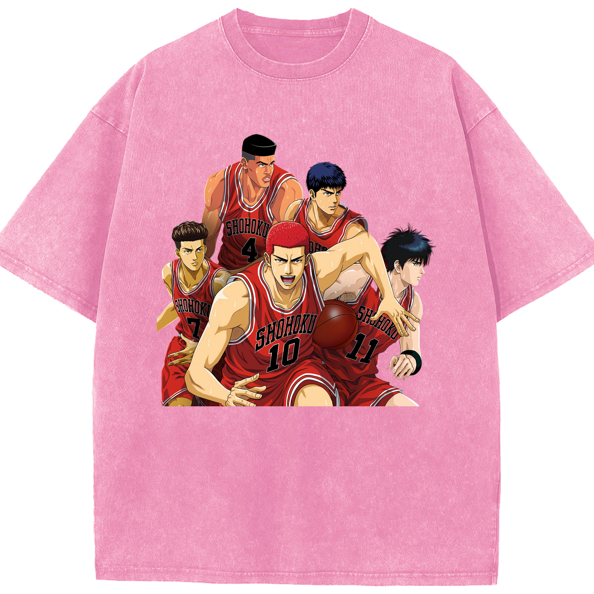 （画像用） SLAM DUNK／スラムダンク 綿100% ヴィンテージ風 半袖Tシャツ（フロントプリント）